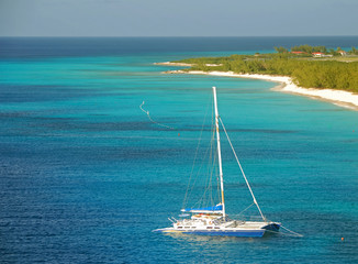 Catamarn visiting Grand Turk