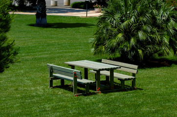 seats and table Garden