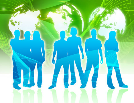 textures style of people silhouettes 