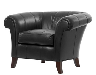 expensive leather arm chair with clipping path