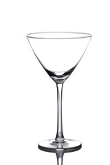 empty cocktail glass isolated on white