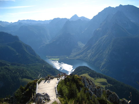Blick auf den K&ouml;nigssee vom Bergpanorama aus