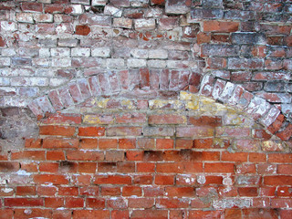 ancient brick arch wall background texture
