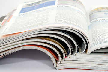 Fototapeta premium different magazines studio isolated on white