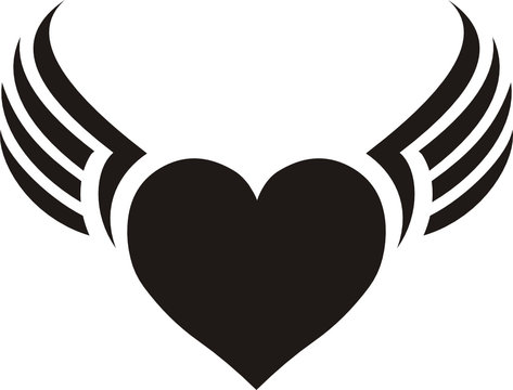 dije de corazon con alas