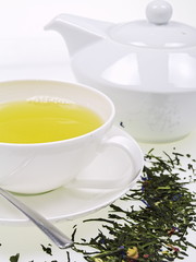 tee service mit grün tee