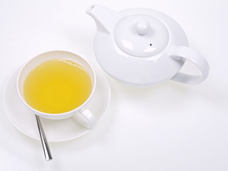 tee service mit grün tee