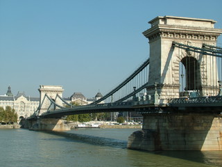 River Danube in Budapest with the Széchenyi Chain Bridge