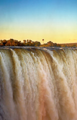 Victoria Falls at sunset