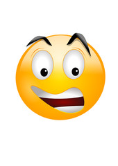 smiley apeuré