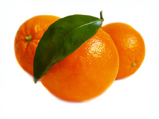 orange isolated on a white background prepared