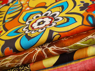 colored print textiles for sewing