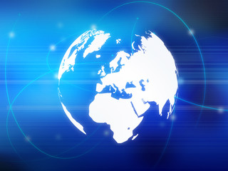 world map technology-style