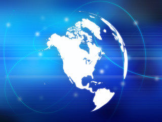 world map technology-style