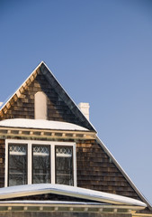 old house in winter time