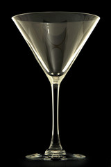 Cocktail Glass on black background