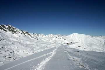 French alps ski resort
