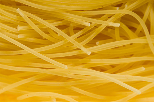 Close Up Of A Nest Of Angel Hair Pasta