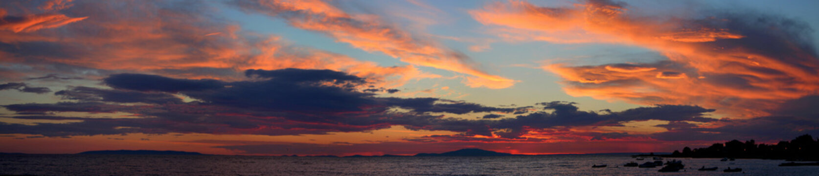 sunset between islands in croatia © xamad