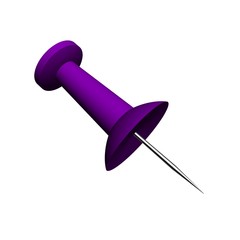 3D render of red push-pin