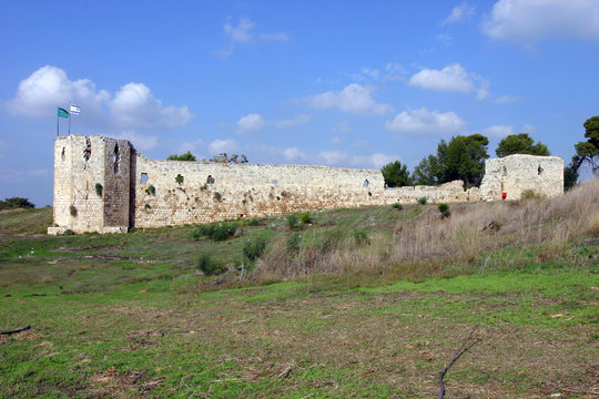 Fragment of  Binar Bashi Ottoman fortress in Antipatris, Israel	