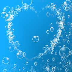 Heart shaped air bubbles