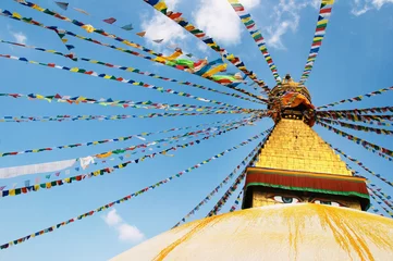 Fototapete Nepal Buddhistischer Tempel Bodhnath in Kathmandu, Nepal.