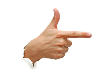 Hand showing sign