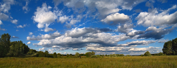 Field with clouds