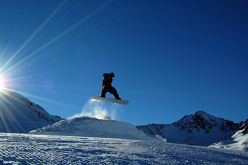 Salto jump snowboard