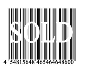Barcode on solid white background