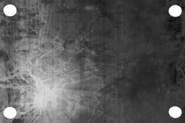 Brushed metal plate with drilled holes