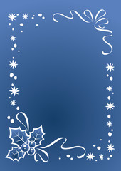 white winter ornate border