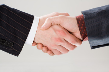 Shaking hands making an agreement 
