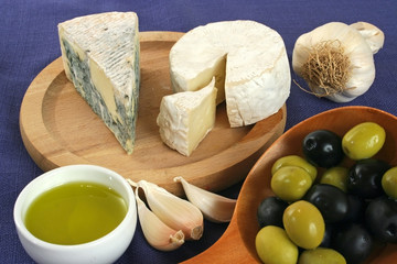 Cheese and olives