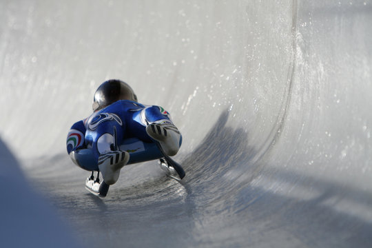 Boblseigh in Sigulda, Latvia, Europe - very popular winter sport
