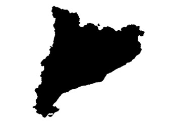 vector map of catalonia - obrazy, fototapety, plakaty