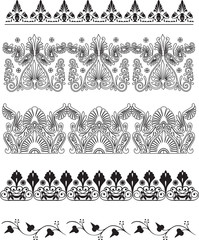 Abstract ornament illustration with floral design elements