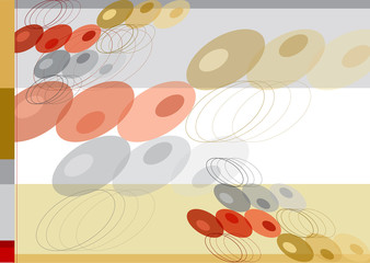 gold, red and grey abstract retro dots background