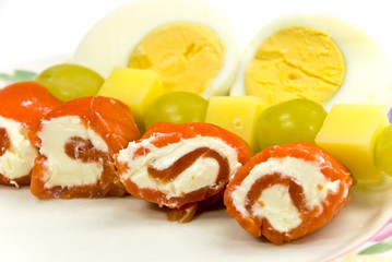 gefüllte lachs-röllchen mit gefüllten champignons 2