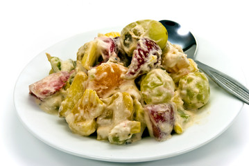 fruchtsalat mit krem