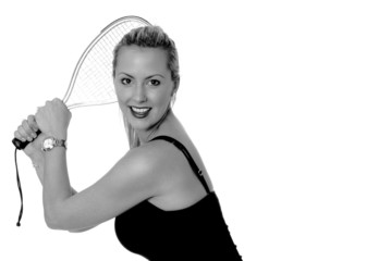 Blond Racket Ball Player
