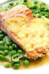 Ocean trout topped with hollandaise sauce