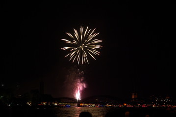 H&ouml;henfeuerwerk in K&ouml;ln