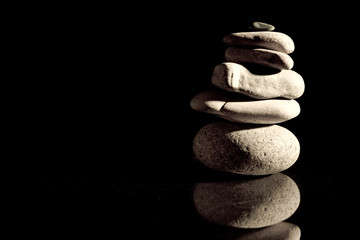 balanced zen stones with room for text