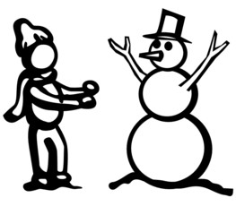 making a snowman