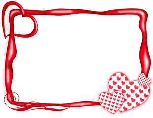 illustration of valentine heart frame