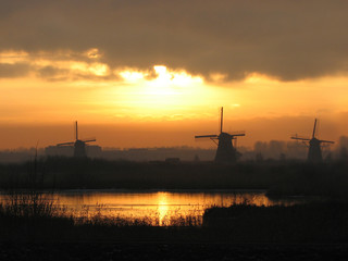 Naklejka premium Pays-bas - Kinderdijk