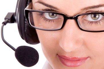 Friendly call service operator.