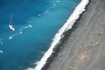 La plage d'amiante Nonza en Corse